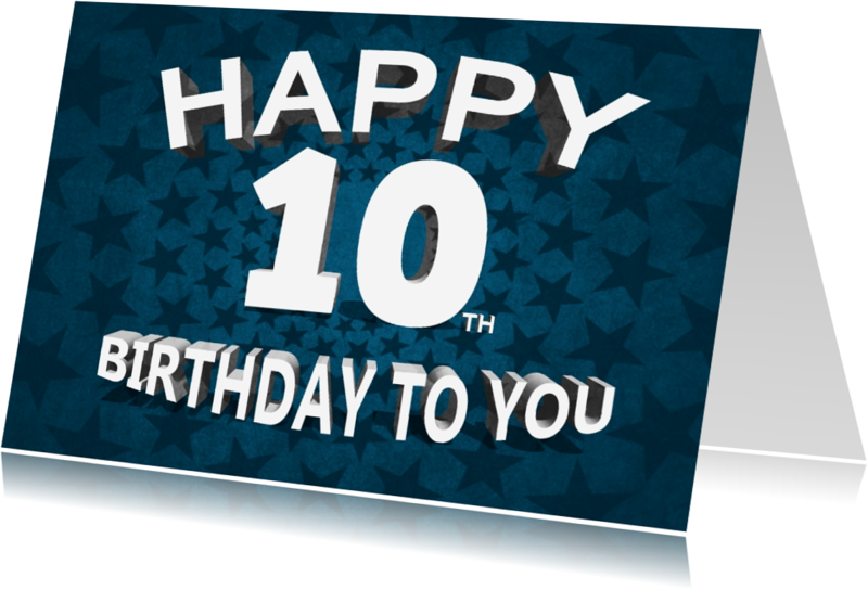 Verjaardagskaart 10 Jaar Verjaardagskaart 10 Jaar